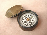 Victorian pocket compass signed Callaghan London, circa 1860's